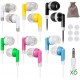 6 Pack School Earbuds Kids Ear Buds for Boys Girls Comfortable Ergo Bulk Multipack Earphones Corded Class Set andriod chromebook Young ipad Headphones Small Comfy Size Classroom Child Sized